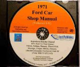 1971 FORD, MERCURY, LINCOLN REPAIR SHOP & SERVICE MANUAL CD - Comet, Meteor, Maverick, Torino, Mustang, Thunderbird, Montego, Cougar, Continental, Mark III 71