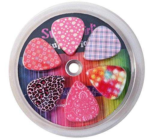 Book Cover Guitar Picks for Girls - Medium Celluloid Assorted Variety 12-Pack Collection - Pretty Unique Designs Cool Pink Leopard - Best Gifts for Princess, Kids, Teens, Women, Ladies, Female Guitar Players