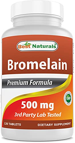 Book Cover Best Naturals Bromelain Proteolytic Digestive Enzymes Supplements, 500 mg, 120 Tablets - Supports Healthy Digestion, Joint Health, Nutrient Absorption