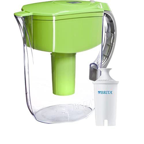 Book Cover Brita Large 10 Cup Grand Water Pitcher with Filter - BPA Free - Green