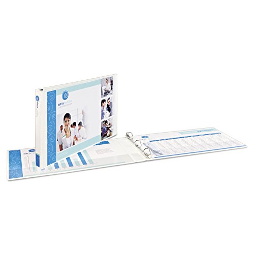 Avery Heavy-Duty Binder, White with 1-Inch Two Booster Slant Rings, 11 x 17 Inches, 1 Binder, White (72124)