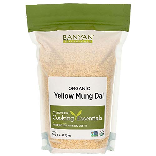 Banyan Botanicals Organic Yellow Mung Dal - Certified USDA Organic - Non GMO - Vegan - GF - Ayurvedic Food for Kitchari & Cleansing, 1.65 lbs