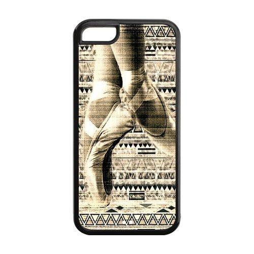 Vintage Retro Ballet Pointe Shoes Apple Iphone 5C Case Cover TPU Aztec Tribal