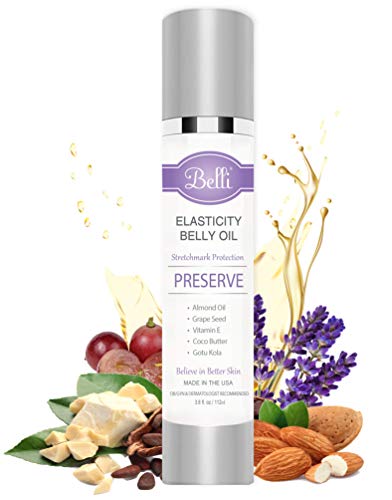 Belli Elasticity Belly Oil â€“ Stretch Mark Protection for Smooth, Healthy Skin â€“ OB/GYN and Dermatologist Recommended â€“ 3.8 oz.