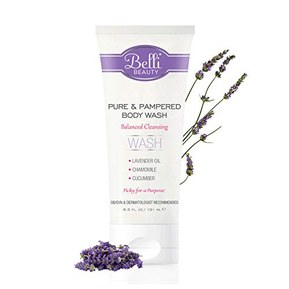 Belli Pure and Pampered Body Wash - Balanced Cleansing with Essential Oil of Lavender - OB/GYN and Dermatologist Recommended - 6.5 oz.