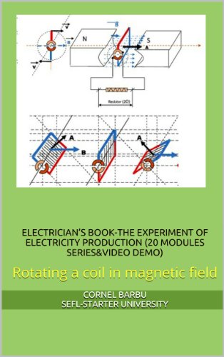 ELECTRICIAN'S BOOK-THE EXPERIMENT OF ELECTRICITY PRODUCTION (20 MODULES SERIES&VIDEO DEMO)Rotating a coil in magnetic field