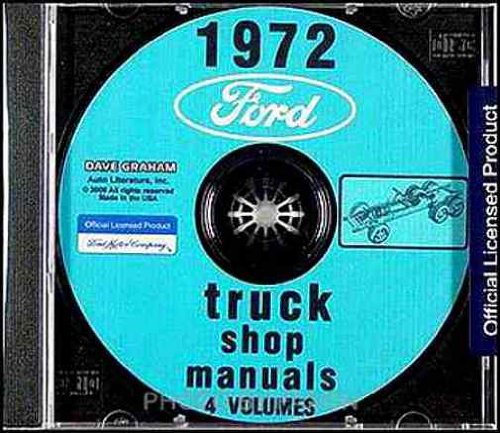 1972 FORD TRUCK & PICKUP FACTORY REPAIR SHOP & SERVICE MANUAL CD - INCLUDES F100 F150 F250 F350 F500 F600 TO F1100, C-Series, H-Series, P-Series, B-Series, N-Series, HT-Series 72