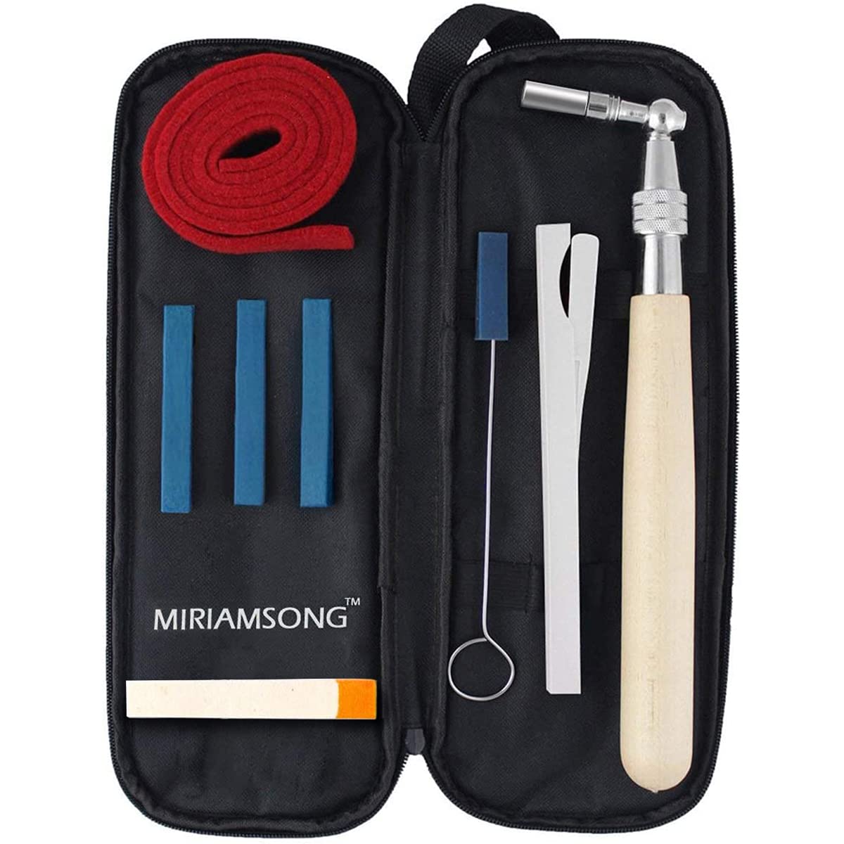 Book Cover MiriamSong Professional Piano Tuning Kit - The Best Tuner Set Including Universal Star Head Hammer, Mute tools, Felt Temperament Strip and Case