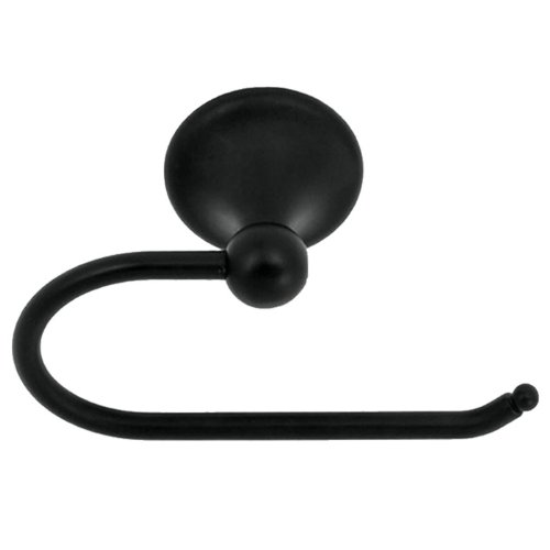 Burton Harbor Euro Toilet Paper Holder Bathroom Hardware Bath Accessory, Matte Black