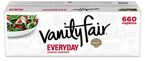 Book Cover Vanity Fair Everyday Napkins, 660 Count, White Paper Napkins