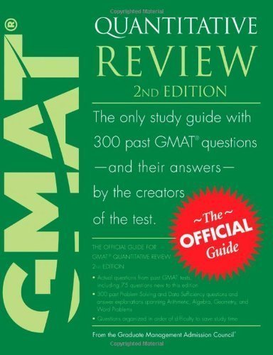 The Official Guide for GMAT Quantitative Review, 2nd Edition by Graduate Management Admission Council (GMAC) Published by Wiley 2nd (second) edition (2009) Paperback