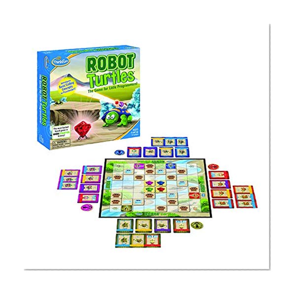 Book Cover Think Fun Robot Turtles STEM Toy and Coding Board Game for Preschoolers - Made Famous on Kickstarter, Teaches Programming Principles to Preschoolers