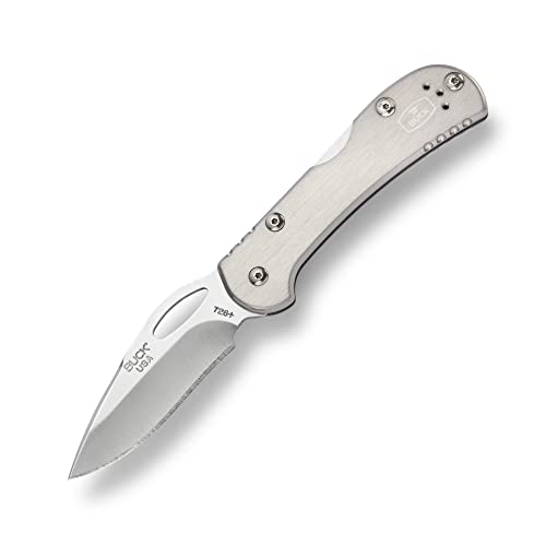 Book Cover Buck Knives 726 Mini Spitfire Folding Lock Back Pocket Knife with Removable/Reversible Stainless Steel Pocket Clip, 2-3/4