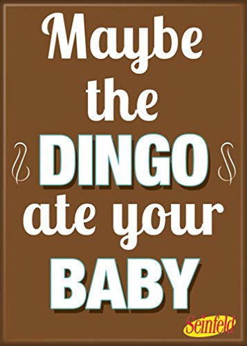 Ata-Boy Seinfeld 'Dingo Ate Your Baby' 2.5" x 3.5" Magnet for Refrigerators and Lockers