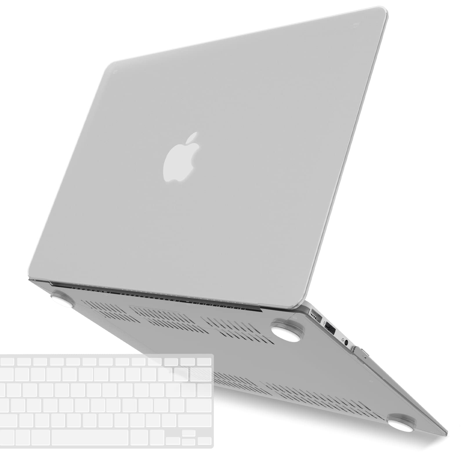 IBENZER Compatible with Old Version MacBook Air 13 Inch Case (2010-2017 Release). Models: A1466 / A1369, Plastic Hard Shell Case with Keyboard Cover for Mac Air 13, Clear, A13CL+1 For Macbook Air 13'' A1466/A1369 Clear