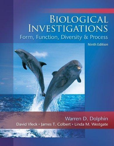 Biological Investigations Lab Manual by Dolphin, Warren Published by McGraw-Hill Science/Engineering/Math 9th (ninth) edition (2010) Spiral-bound