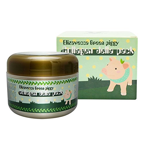 Book Cover Elizavecca Green Piggy Collagen Jella Pack Pig Mask for Wrinkles Intense Hydration 100 g, 3.53 Ounce
