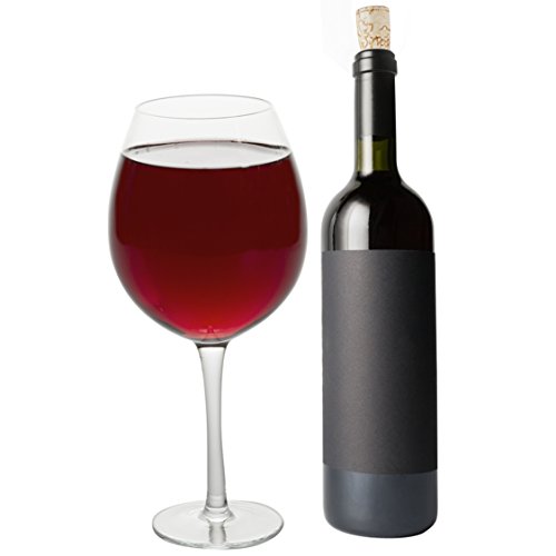 Oversized XL Giant Clear Wine Glass - 750 ml - Holds a Full Bottle of Wine or Use for Cocktails, Fun Jumbo Drinkware for Birthdays Bachelorette Parties Holidays Housewarming for Her Gift, Summer BBQs