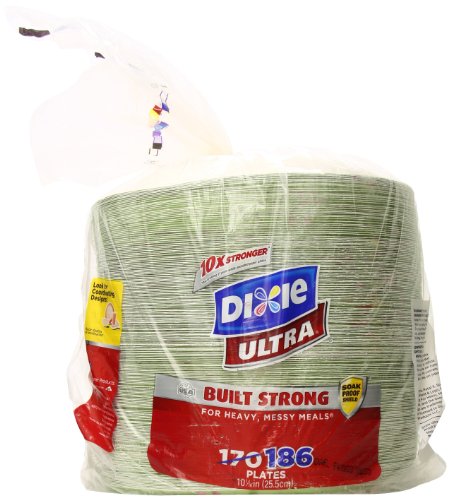 Book Cover Dixie Ultra Paper Plate, 10-1/16 Inch, 186 Count