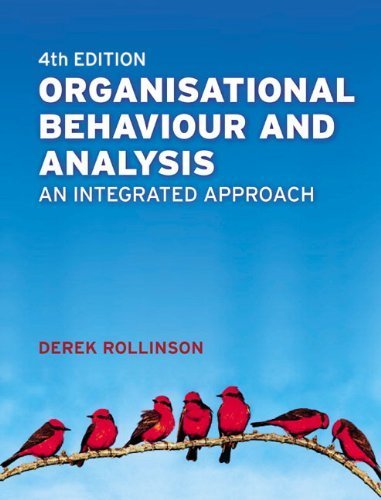 Organisational Behaviour and Analysis: An Integrated Approach by Rollinson, Dr Derek (2008) Paperback