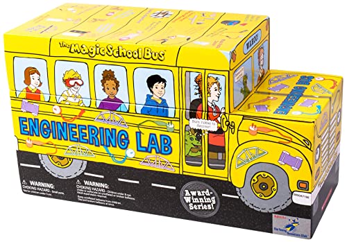 The Magic School Bus: Engineering Lab By Horizon Group USA, Homeschool STEM Kits for Kids, Includes Hands-On Educational Manual, Experiment Cards, Buzzer, Flashlight, Solar Panel, Buzzer, Wires & More