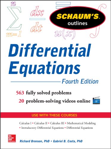 Book Cover Schaum's Outline of Differential Equations, 4th Edition (Schaum's Outlines)