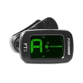 Fishman FT-2 Digital Chromatic Clip-On Tuner for Acoustic Guitar, Electric Guitar, Bass, Ukulele, Banjo, Mandolin, Violin, Cello, Viola, and Mandola
