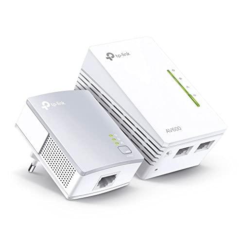 TP-Link AV600 Powerline WiFi Extender - Powerline Adapter with N300 WiFi, Power Saving, Ethernet Over Power(TL-WPA4220 KIT)