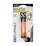 Nite Ize GLZ-31-2R7 Gear Tie Clippable Twist Tie (Pack of 2), Bright Orange