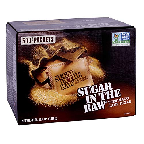 Book Cover Sugar Packets, Raw Sugar, 0.18 oz Packets, 500 per Carton