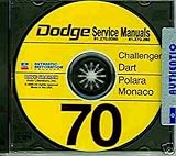 COMPETE 1970 DODGE FACTORY REPAIR SHOP & SERVICE MANUAL & BODY MANUAL CD COVERS: Challenger, Challenger R/T, Dart, Custom, Swinger, Swinger 340, Polara, Special, 500, & Monaco.. 70