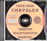 1934 1935 1936 CHRYSLER & IMPERIAL REPAIR SHOP & SERVICE MANUAL & BODY MANUAL CD INCUDES: Chrysler Six (CA, CB, C6, C7), Airflow Chrysler Eight (CU, CZ, C1, C9), Chrysler De Luxe Eight (C8). 34 35 36