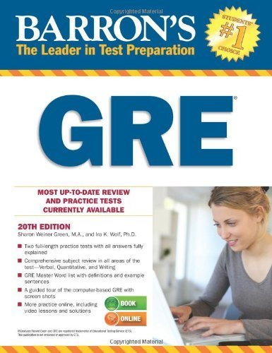 By Sharon Weiner Green - GRE (Barron's GRE) (20th edition) (7/21/13)
