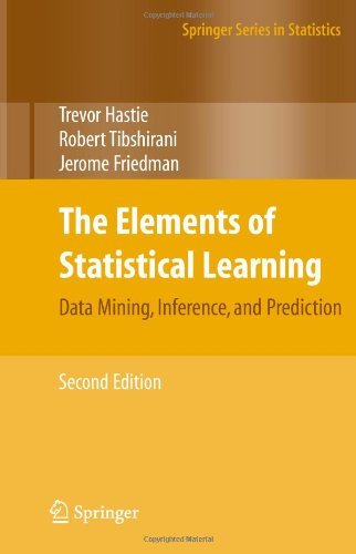 By Trevor Hastie - The Elements of Statistical Learning: Data Mining, Inference, and Prediction, Second Edition (Springer Series in Statistics) (2nd ed. 2009. Corr. 7th printing 2013) (11/23/11)