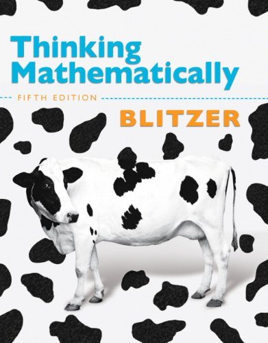 By Robert F. Blitzer - Thinking Mathematically, Fifth Edition (5th) (12/18/09)