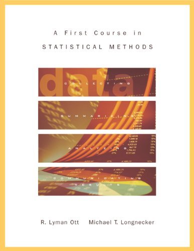 By Lyman Ott - A First Course in Statistical Methods (with CD-ROM) (1st Edition) (6/30/03)