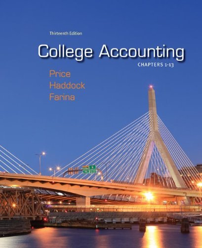 By John Ellis Price - College Accounting: Chapters 1-30 (13th Edition) (3/14/11)