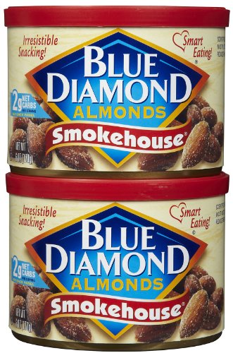 Blue Diamond Smokehouse Almonds Canned -- 6 ounce ( 2 Pack )