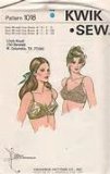 VINTAGE UNCUT & OOP KWIK SEW 1018 BRAS SEWING PATTERN SIZES: 36 A,B,C,D, 38 & 40 B,C,D,DD