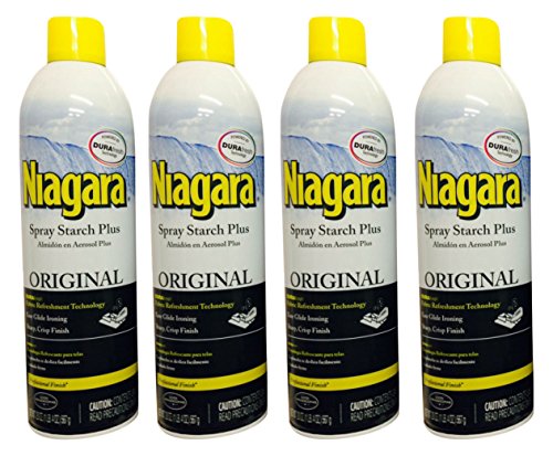Niagara Spray Starch Crisp Finish, Sharp Look Without Excess Stiffness, 20 ounces (4 Pack)