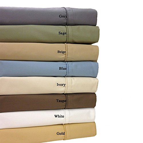 Book Cover Royal Hotel 650-Thread-Count Bed Sheets - Wrinkle Free Sheets - Deep Pocket, Cotton Blend, Sateen Sheets, Hypoallergenic, 5 Piece - Split-King : Adjustable King Size - Gray