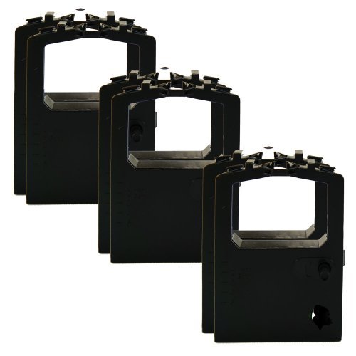6 Pack Ink Ribbon Replacement for Okidata 320 420 Turbo 52102001 52104001 (6-pk, Black)