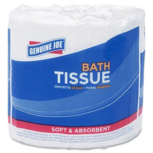 Book Cover Genuine Joe GJO2540096 2-ply Standard Bath Tissue Rolls White, 96 rolls