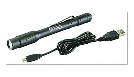 Streamlight 66134 Stylus Pro USB Rechargeable Penlight with Holster and Black/White LED - 250 Lumens