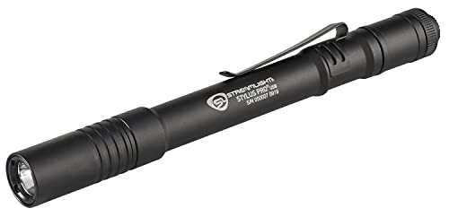 Book Cover Streamlight 66133 Stylus Pro USB 350-Lumen Rechargeable LED Penlight with 120-Volt AC Charge Cord & Nylon Holster, Black