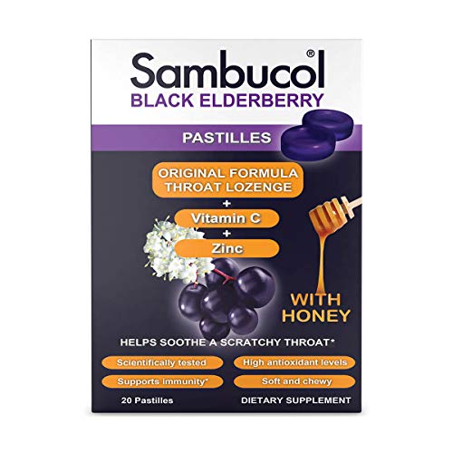 Book Cover Sambucol Pastilles, Black Elderberry, 20 Count