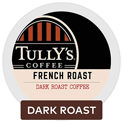 Book Cover Tully's Coffee, French Roast, Single-Serve Keurig K-Cup Pods, Dark Roast Coffee, 72 Count (3 Boxes of 24 Pods)