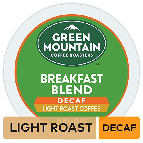 Book Cover Green Mountain Coffee Roasters Breakfast Blend Decaf, Single Serve Coffee K-Cup Pod, Light Roast, 72