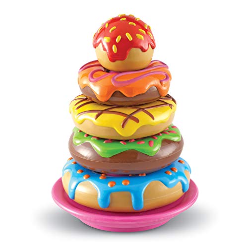 Learning Resources Smart Snacks Stack 'em Up Doughnuts, 5 Colorful Donuts, Ages 2+