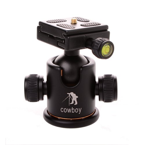 Book Cover CowboyStudio Pro Camera Tripod Ball Head Quick Release Plate With Gradienter BK-03